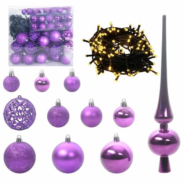 Julprydnad Set med 300 LED-lampor 120 pcs Lila Plast
