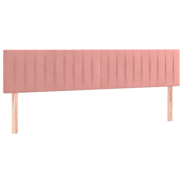 Ramsäng med madrass rosa 160x200 cm sammet