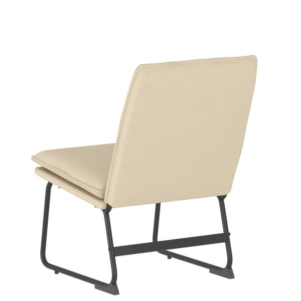 Loungestol gräddvit 52x75x76 cm tyg