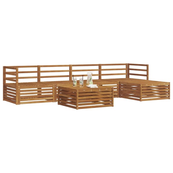 Utomhussoffset 6 pcs Naturfärg