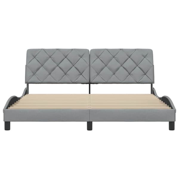 Bed Frame without Mattress Light Grey 180x200 cm Fabric