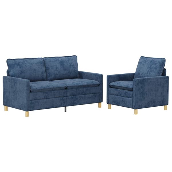 Soffset 2 pcs Blå Polyester