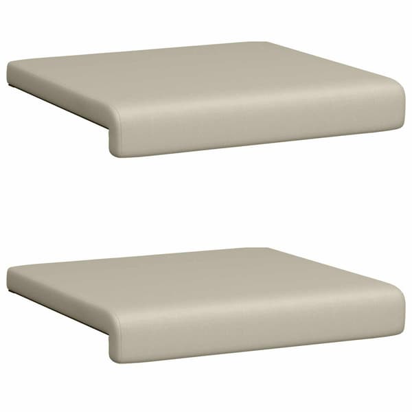 Bänk kudde 2 st Texturerad Sammet Sand Djup 35 cm