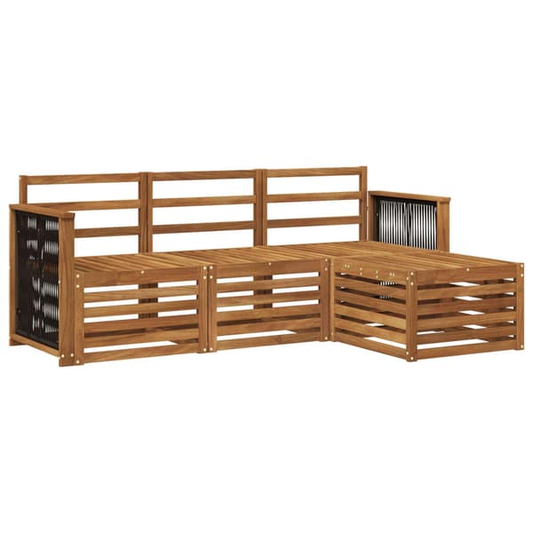 Utomhussoffset 4 pcs Naturlig