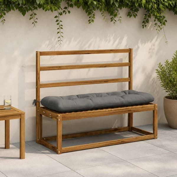 Bänk kudde VIANEN 100% Polyester Grå 100 x 40 x 12 cm