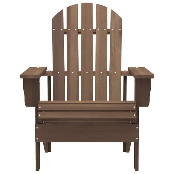 Adirondackstol med bord massivt granträ brun