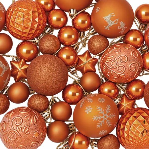 Julbollset 88 st Brons Ø 6 cm Plast