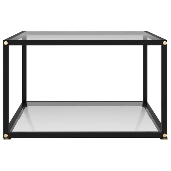 Soffbord transparent 60x60x35 cm härdat glas
