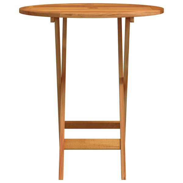 Hopfällbart trädgårdsbord Ø60x75 cm massivt eukalyptusträ