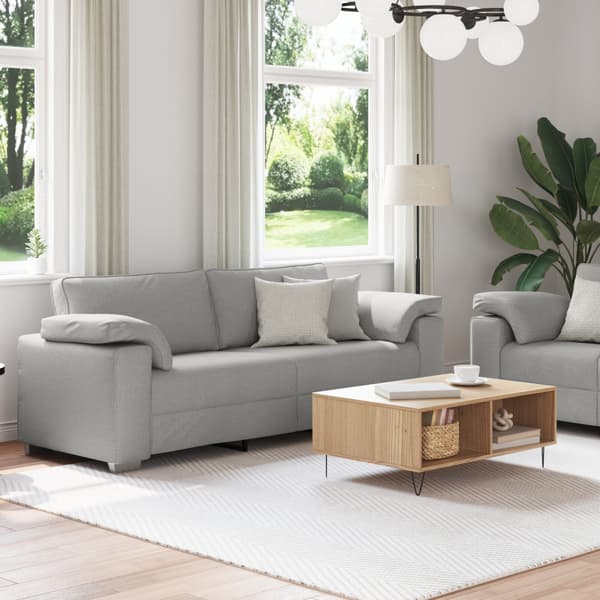 Soffa 2 pcs Moln Grå 219 x 80 x 82 cm tyg