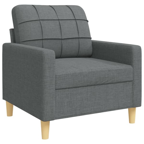 Soffgrupp 3 delar mörkgrå tyg
