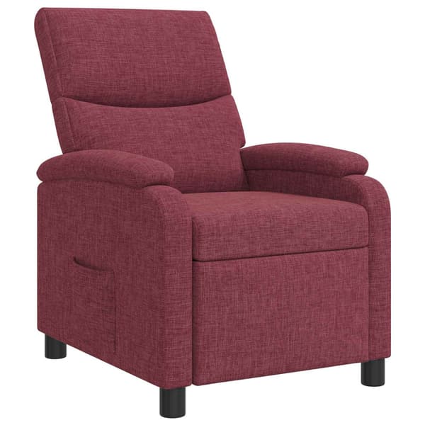 Recliner Vinröd Tyg