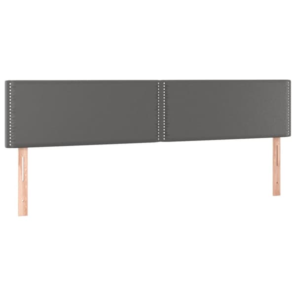 Ramsäng med madrass grå 200x200 cm konstläder