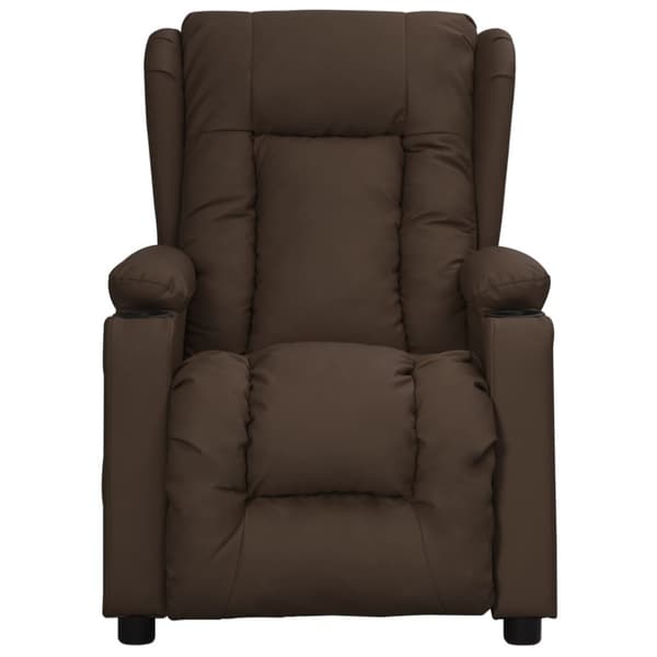 Reclinerfåtölj brun konstläder