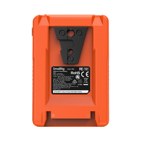 SmallRig 4871 V-Mount Battery Mini VB50 (Orange)