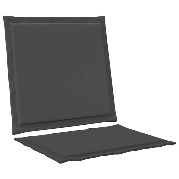 Sitt- och Ryggkuddar 2 pcs Antracit 47 x 45 x 2 cm Polyester