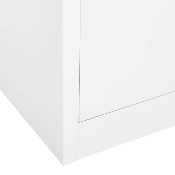 Dokumentskåp vit 90x40x180 cm stål