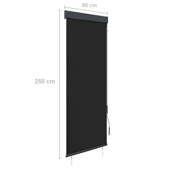 Rullgardin utomhus 60x250 cm antracit