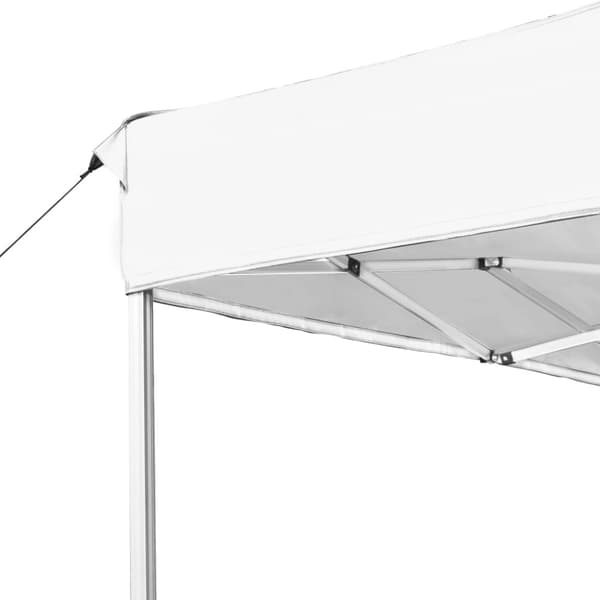 Hopfällbart partytält aluminium 4,5x3 m vit