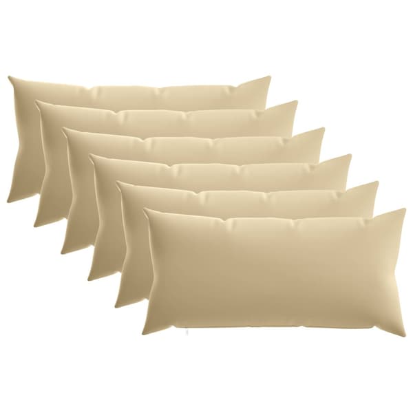 Kuddöverdrag 6 st HEERLEN Beige 40 x 80 cm Polyester