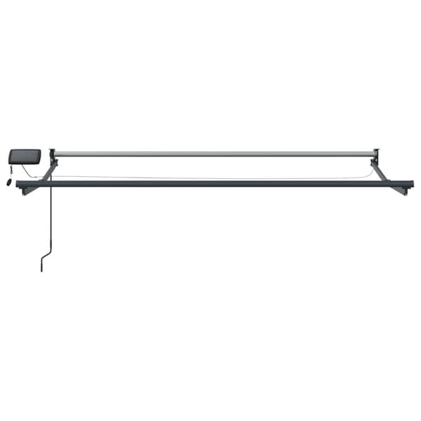 Manuell utdragbar markis med LED-lampor 3,5 x 2,5 m