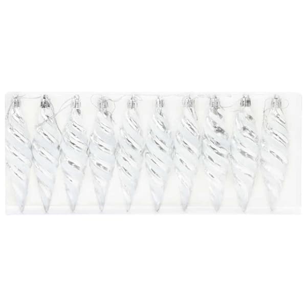 Jul Spiralformad Kula 40 pcs Silver Plast