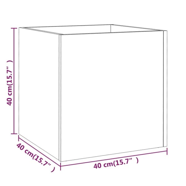 Odlingslåda vit 40x40x40 cm konstruerat trä