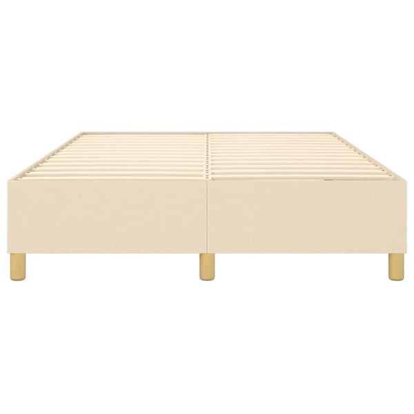 Boxspring-sängram gräddvit 140x200 cm tyg