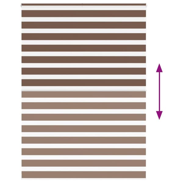 Rullgardin zebra brun 160x230 cm tyg bredd 155,9 cm polyester