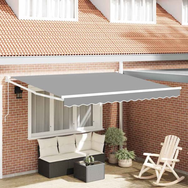 Utdragbar markisram Vit 350 x 250 cm Aluminium