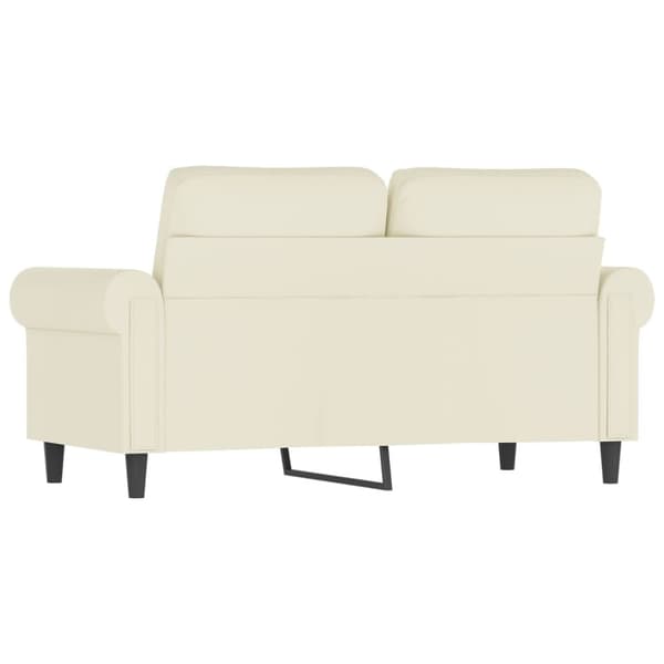 2-sitssoffa gräddvit 120 cm sammet