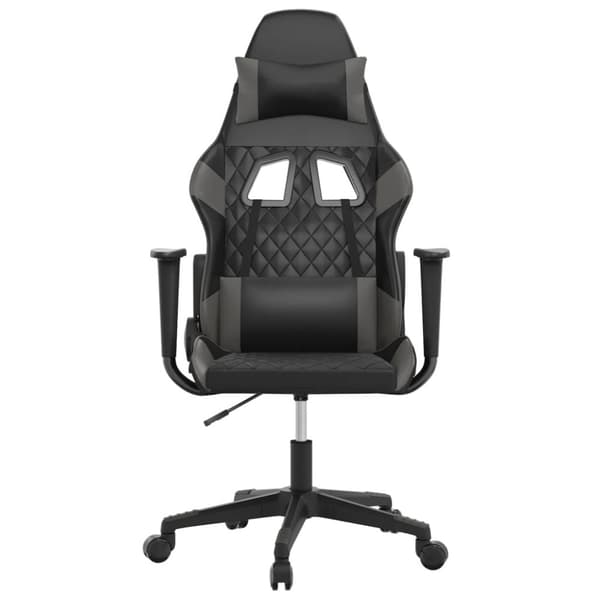 Gamingstol svart och grå konstläder