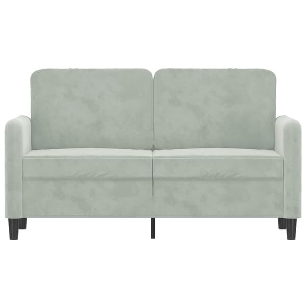 2-sitssoffa ljusgrå 120 cm sammet
