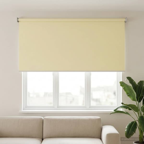Rullgardin UV-skydd Gräddvit 160 x 140 cm Polyester