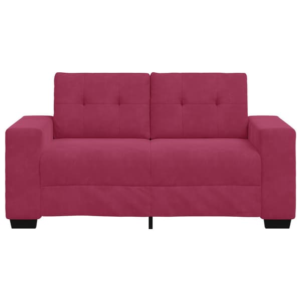 Tvåsitssoffa Vinröd 160 cm Sammet