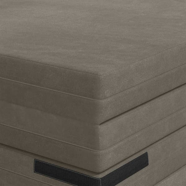 Fällbar Soffbed 140 x 67 x 45 cm Ljusgrå