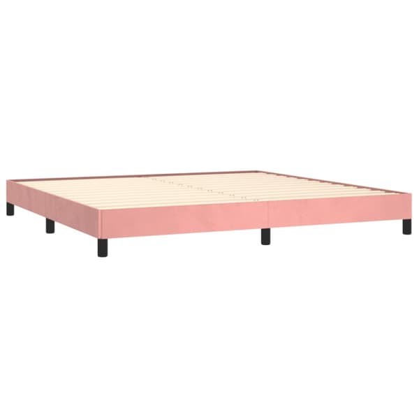 Sängram rosa 200x200 cm sammet
