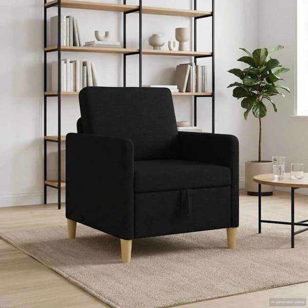 Soffa med förvaring Svart 72 x 78 x 87 cm Polyester