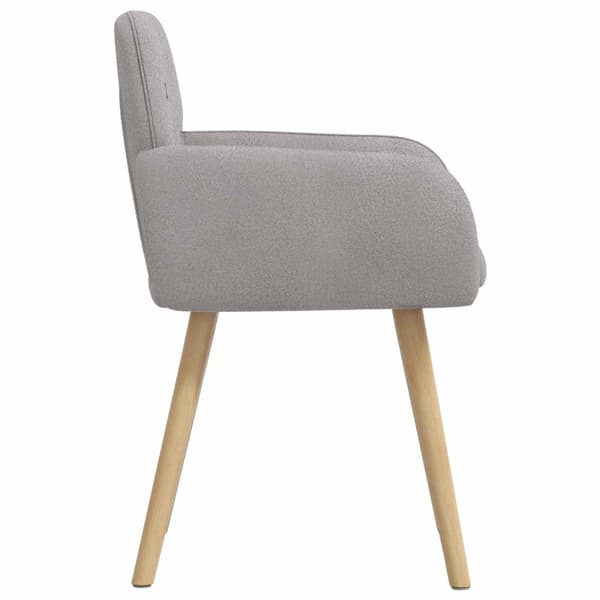 Matstolar 2 pcs Bouclé Ljusgrå 59 x 57 x 85 cm