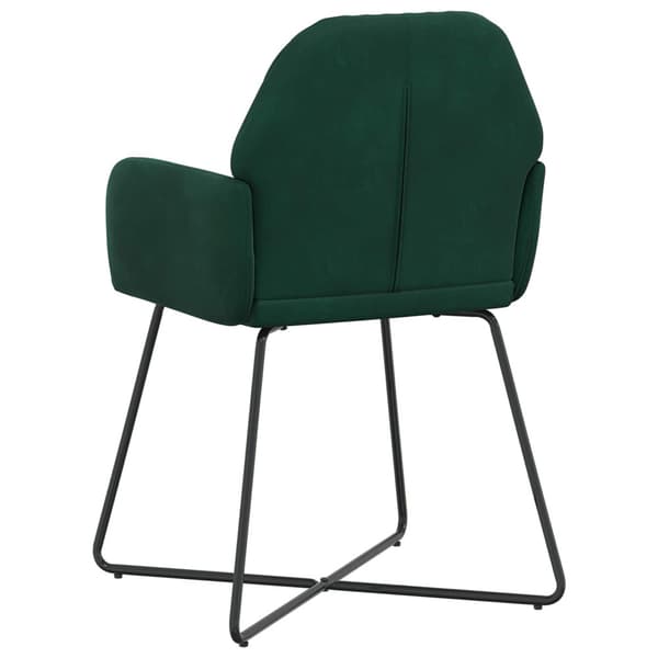 Matstolar 2 pcs Sammet Mörkgrön 55 x 50 x 84 cm