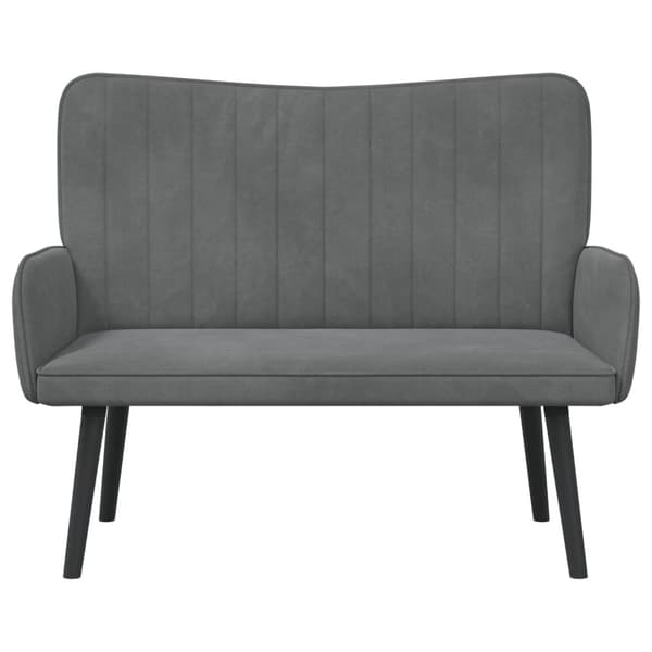 Tvåsitssoffa Mörkgrå 115 x 61 x 87 cm Sammet