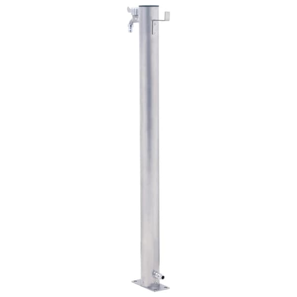Vattenpost 60 cm rostfritt stål rund