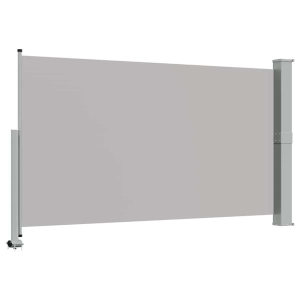 Infällbar sidomarkis 140 x 300 cm grå
