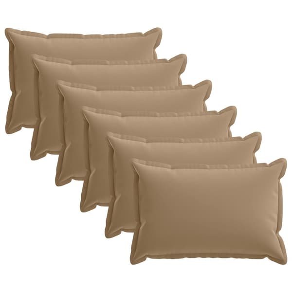 Kuddöverdrag 6 st HOUTEN Taupe 50 x 75 cm Polyester