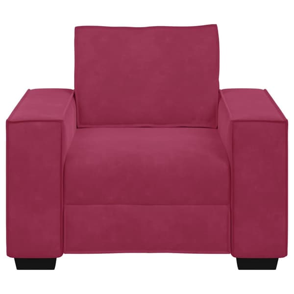 Soffstol vinröd 100x78x84 cm sammet