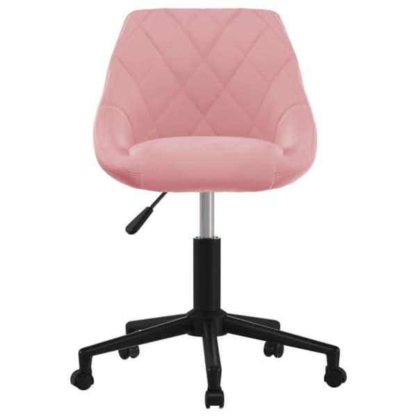 Snurrbar matstol rosa sammet