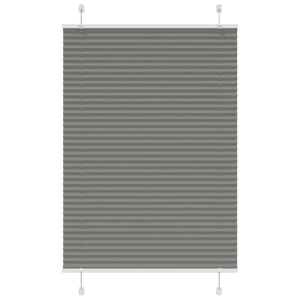 Plisserad persienn antracit 95x150cm tyg bredd 94,4cm polyester