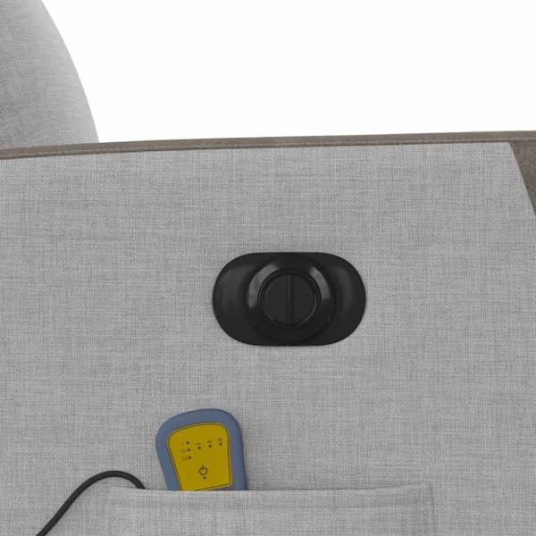 Elektrisk massagefåtölj mörkgrå tyg