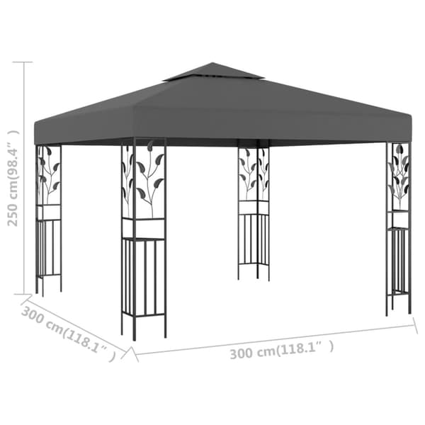 Paviljong 3x3 m antracit