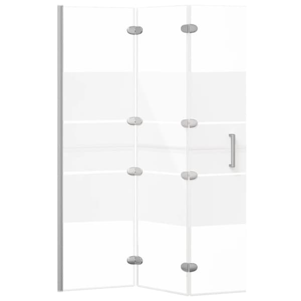 Duschvägg fällbar ESG 100x140 cm vit